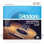 EJ40 D'addario Set Folk Silk & Steel