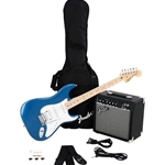 0372820002 Fender Affinity Series Stratocaster HSS Pack, Maple Fingerboard, Lake Placid Blue, Gig Bag, 15G - 120V