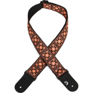 D?Addario Eco-Comfort Guitar Strap -Brown and Orange