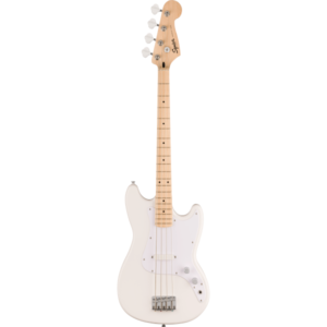 Squier Sonic Bronco Bass, Maple Fingerboard, White Pickguard, Arctic White
