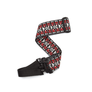 D'addario Nylon Woven Banjo Strap - Red And Silver Hootenanny