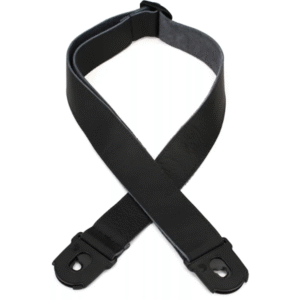 D'Addario Auto Lock Guitar Strap - Black Leather
