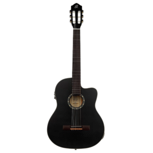 Ortega Family Series Thinline Acoustic-Electric Classical Guitar - Satin Black